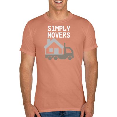 Personalized terracota short sleeve t-shirt with full color logo.