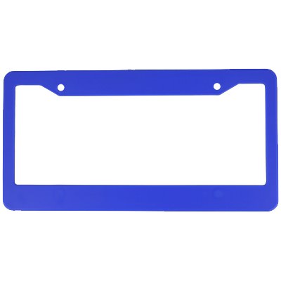 Plastic license plate frame blank.