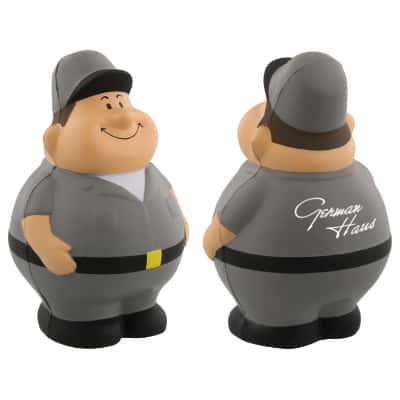 Foam delivery pete stress ball with custom printed.