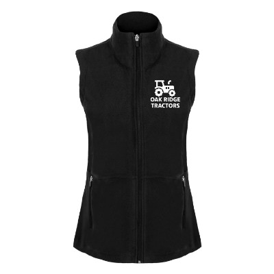 Microfleece black vest with custom logo.