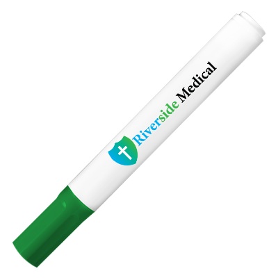 Full color dry erase marker with white barrel.