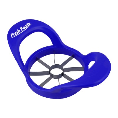Blue apple slice-it with custom printed logo.