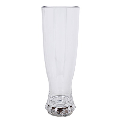 Acrylic clear beer glass blank in 22 ounces.