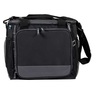 Blank black cooler bag.