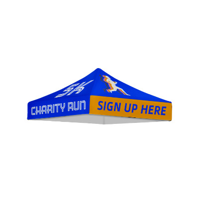 Full-color 6-ft. tent canopy with custom imprint.