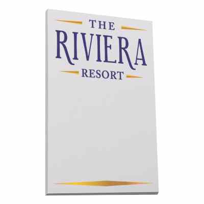 Souvenir sticky note 4x6 inch pad with full color imprint.