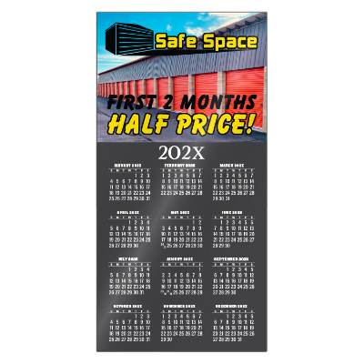 7x14 inch magnet square corners with full color imprint.