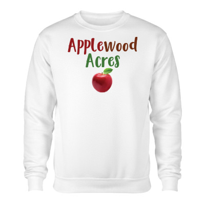 Custom white heavy blend crewneck with custom logo