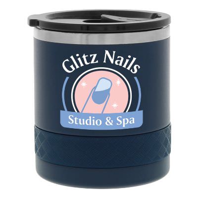 Navy Blue tumbler with full color logo.