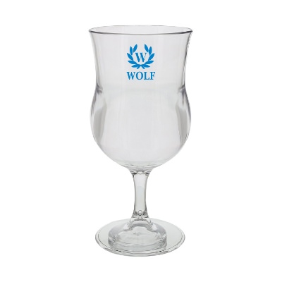 Acrylic clear cocktail glass with custom imprint in 14 ounces.