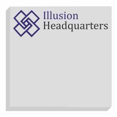 4x4 inches adhesive pad with full color imprint.