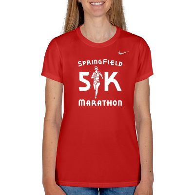Personalized univeristy red shirt sleeve womens shirt with logo.