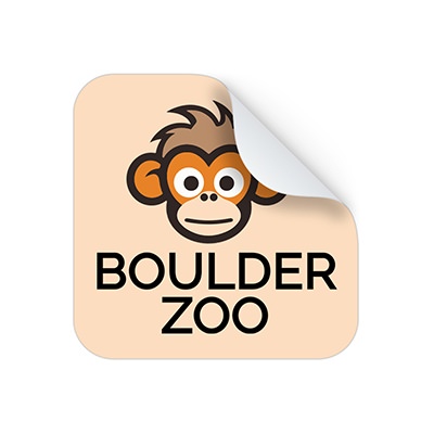 Personalized full color rounded corner sticker