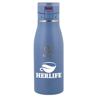 Bluestone stainless bottle with custom logo.