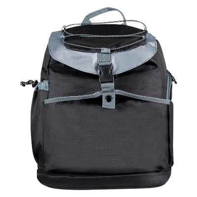 Blank black backpack cooler.