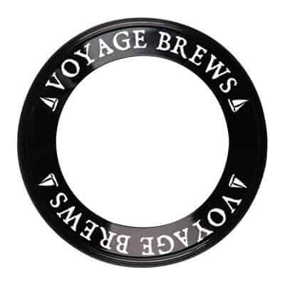Polypropylene black ring flyer with custom brand.