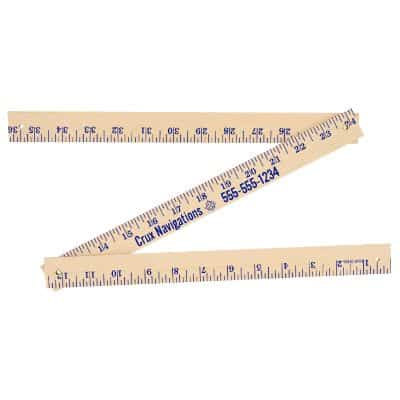 Foldable customized wood yardstick .