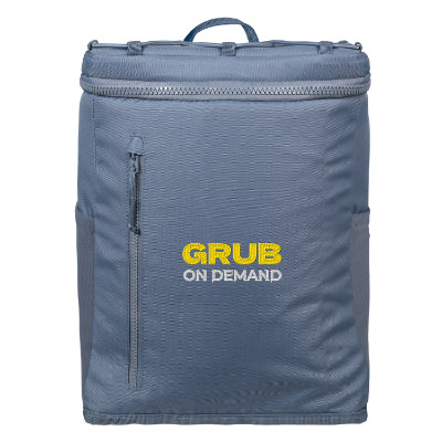 Basalt polyester cooler with a customized logo.