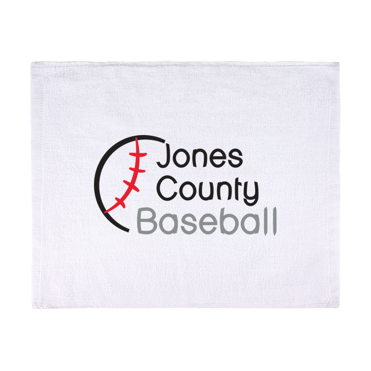 Cotton white spirit towel with a full color imprint.