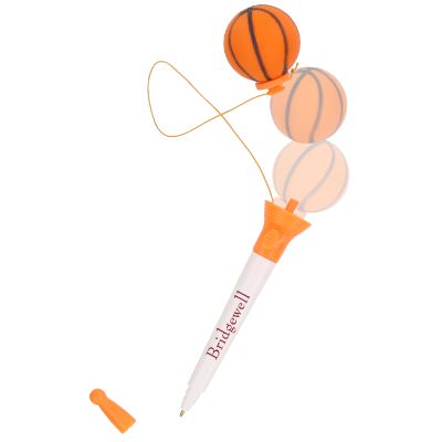 Foam and plastic popping basketball pen.