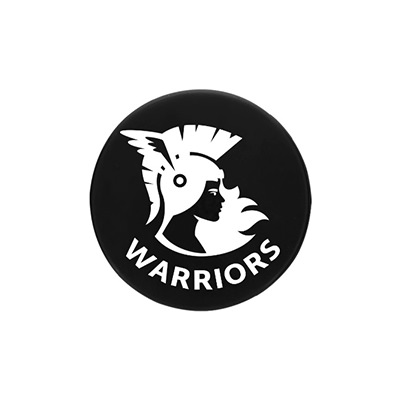 Black rubber customized hockey puck
