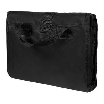 Fleece blanket with nylon outer shell that can fold within itself and be carried anywhere with its attached handle.