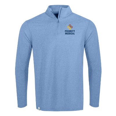 Personalized Full Color Light Blue Quarter-Zip