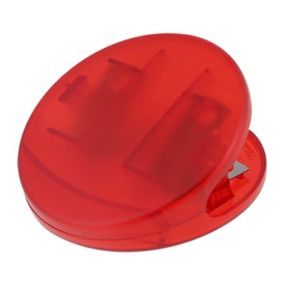 Plastic yellow round magnet chip clip blank.
