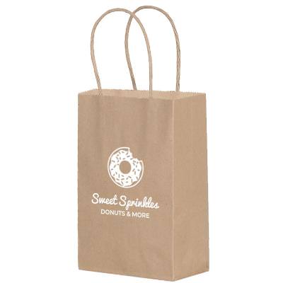 Kraft paper bag with custom logo.