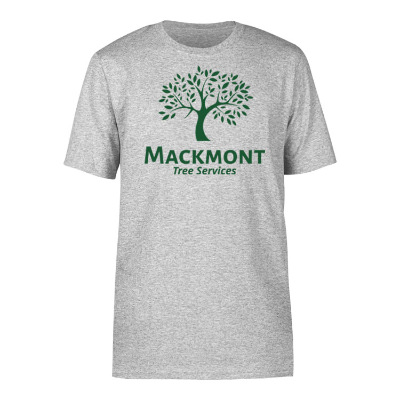 Personalized athletic heather t-shirt with logo.