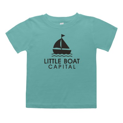 Personalized imprint on saltwater toddler tee.