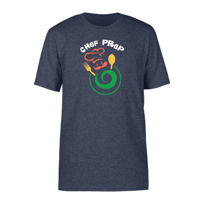 Custom full color logoed asparagus t-shirt.