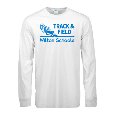 Custom long sleeve white tall tee with imprint.