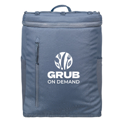 Basalt polyester cooler with a customized logo.