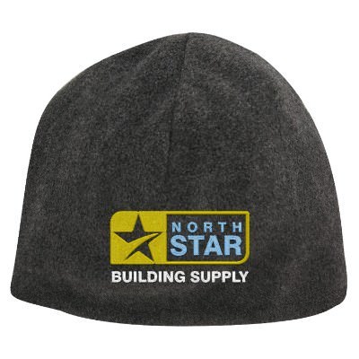 Charcoal customized embroidered beanie.