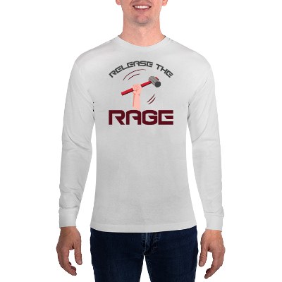 Full color imprint  on white long sleeve t-shirt.