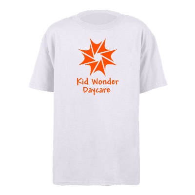 White customizable youth t-shirt.