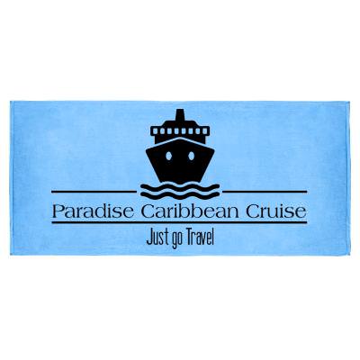 Custom coastal beach towel.