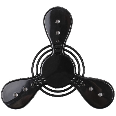 Recycled polypropylene black propeller 7 inch flying disc blank.