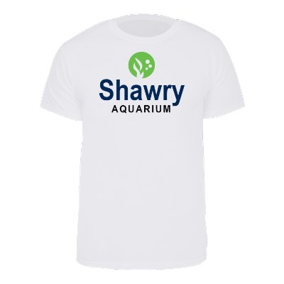 White cotton branded full color t shirt.