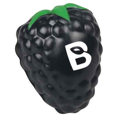 Foam blackberry stress ball with custom imprint.