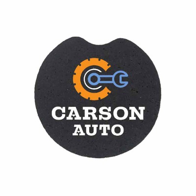 100% recycled tire cup holder coaster full color branded.