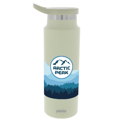 24 oz. stainless steel water bottle with custom full color logo.