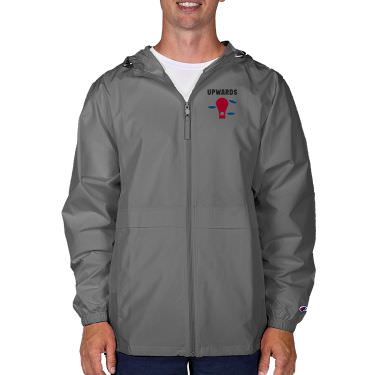 Embroidered custom full zip jacket.