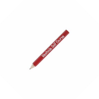 Wood hex colored golf pencil with imprinting.