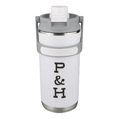 White water jug with custom logo in 36 oz.