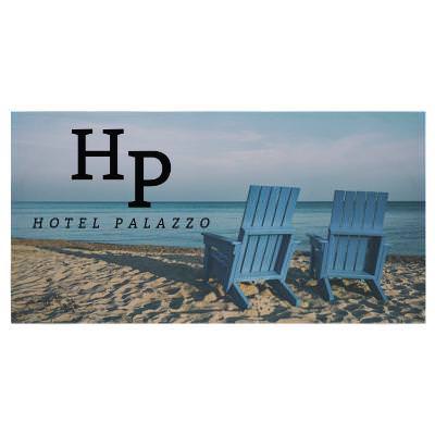 Full color dye sublimated beach towel with custom imprint