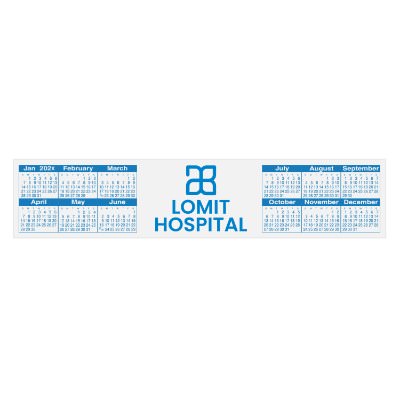 Large rectangle monitor calendar with custom imprint.