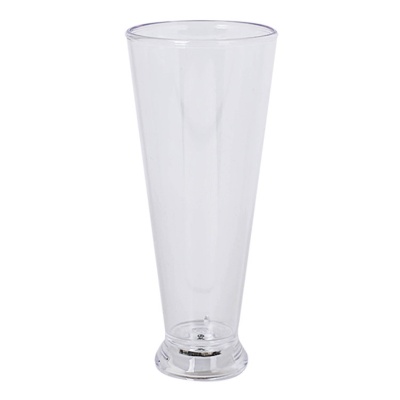 Acrylic clear beer glass blank in 12 ounces.
