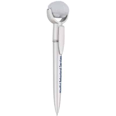 Foam and plastic brain stress reliever pen top.